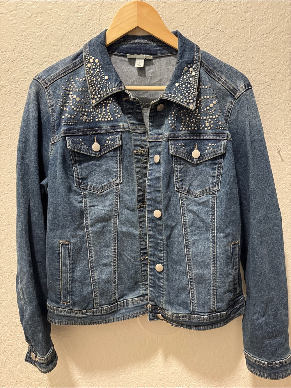 Westport Blue Denim Jacket with Stud Embellishments